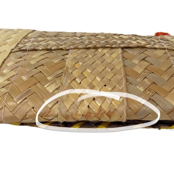 Vintage Floral Straw Clutch Bag - Picture 10 of 10